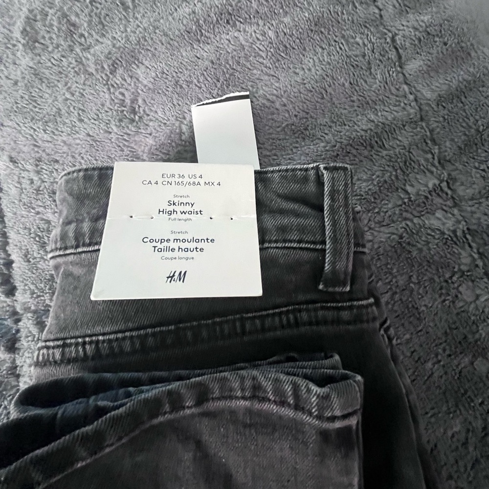 H&M Black Denim High Waist Jeans